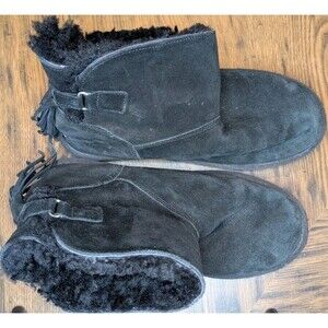 KOOLABURRA BY UGG REMLEY MINI Black SUEDE BOOTS 1096412 Womens Size 9